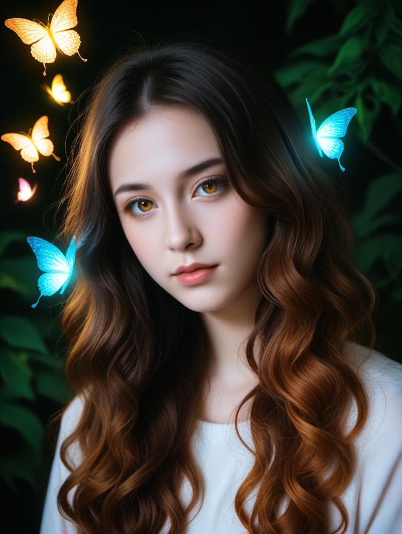 06637-3164295818-dark surrounding, low light, nighttime setting, realistic shadows, ethereal, flowing hair illuminated by glowing butterflies, vi.png